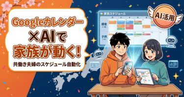 仕事と育児に追われる共働き夫婦へ。Googleカレンダー×AIで「家族の予定」を自動で同期する仕組み