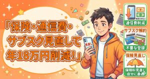 【固定費削減】保険・通信費・サブスクを見直して年18万円削減した話｜転勤族×双子育児パパの実録