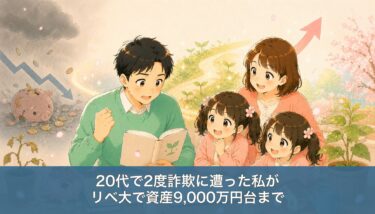 【実話】20代で2度詐欺に遭った私が、リベ大で資産9,000万円台まで立ち直った話