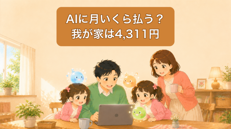 AIに月いくら払う？我が家は4,311円と書かれたアイキャッチ画像